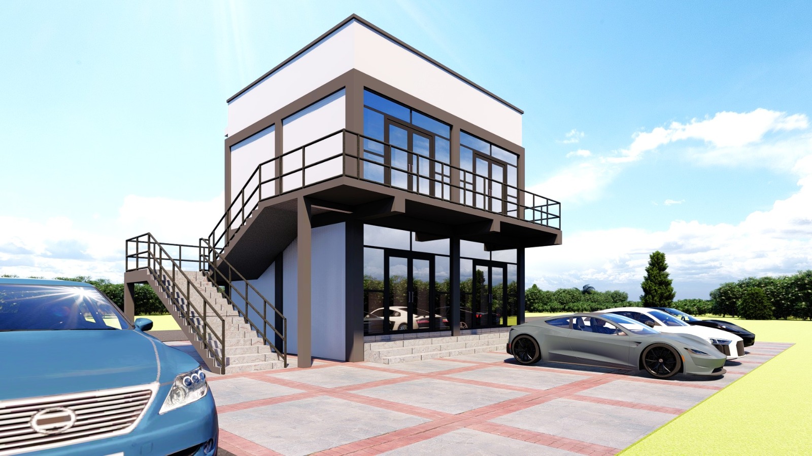 2- STOREY SHOPS AND OFFICE by Sadiprince Consult Tamale Ghana