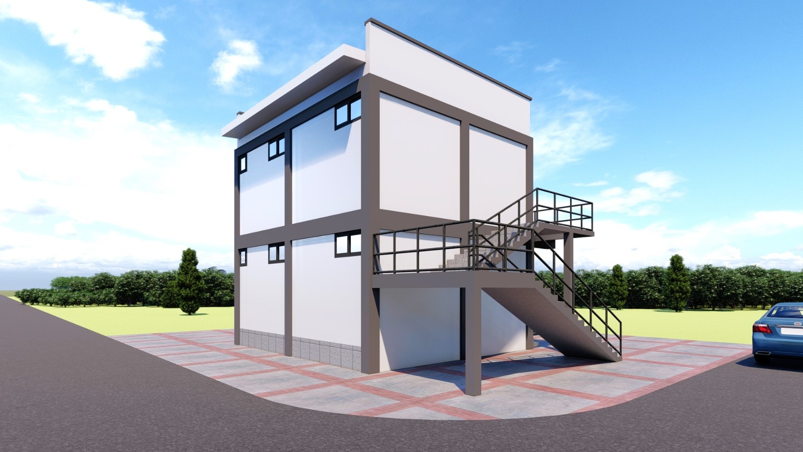 2- STOREY SHOPS AND OFFICE by Sadiprince Consult Tamale Ghana